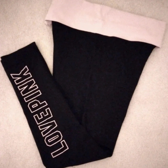 VS PINK foldover leggings-LARGE **NEW** - Picture 1 of 6
